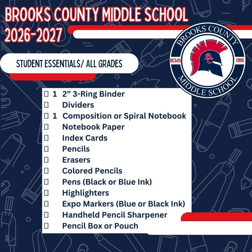 BCMS Supply List