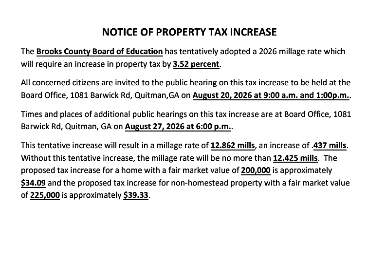 Notice of Property Tax Increase