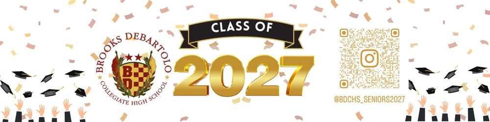 Banner for Class of 2027 with a qr code to direct to Instagram page