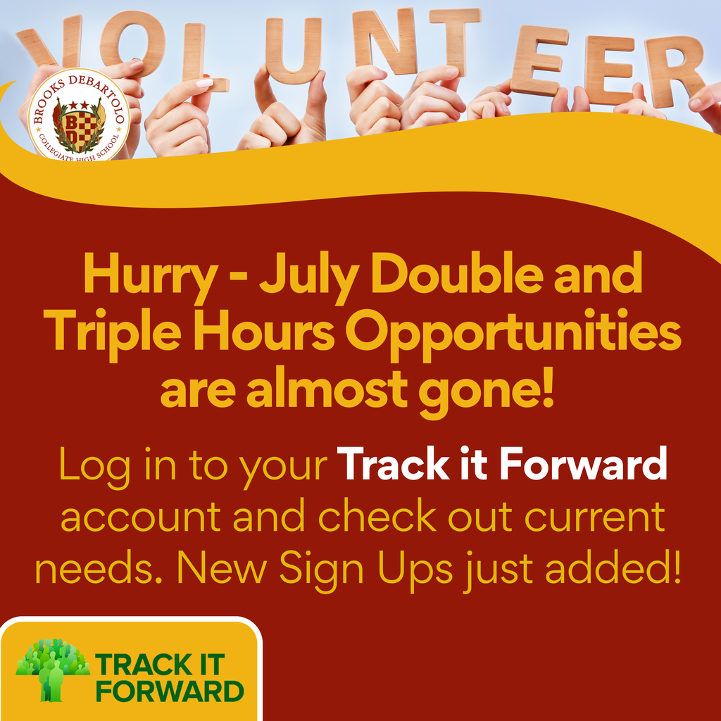 Information on Volunteer Hours Opportunities - double and triple hours end next week!