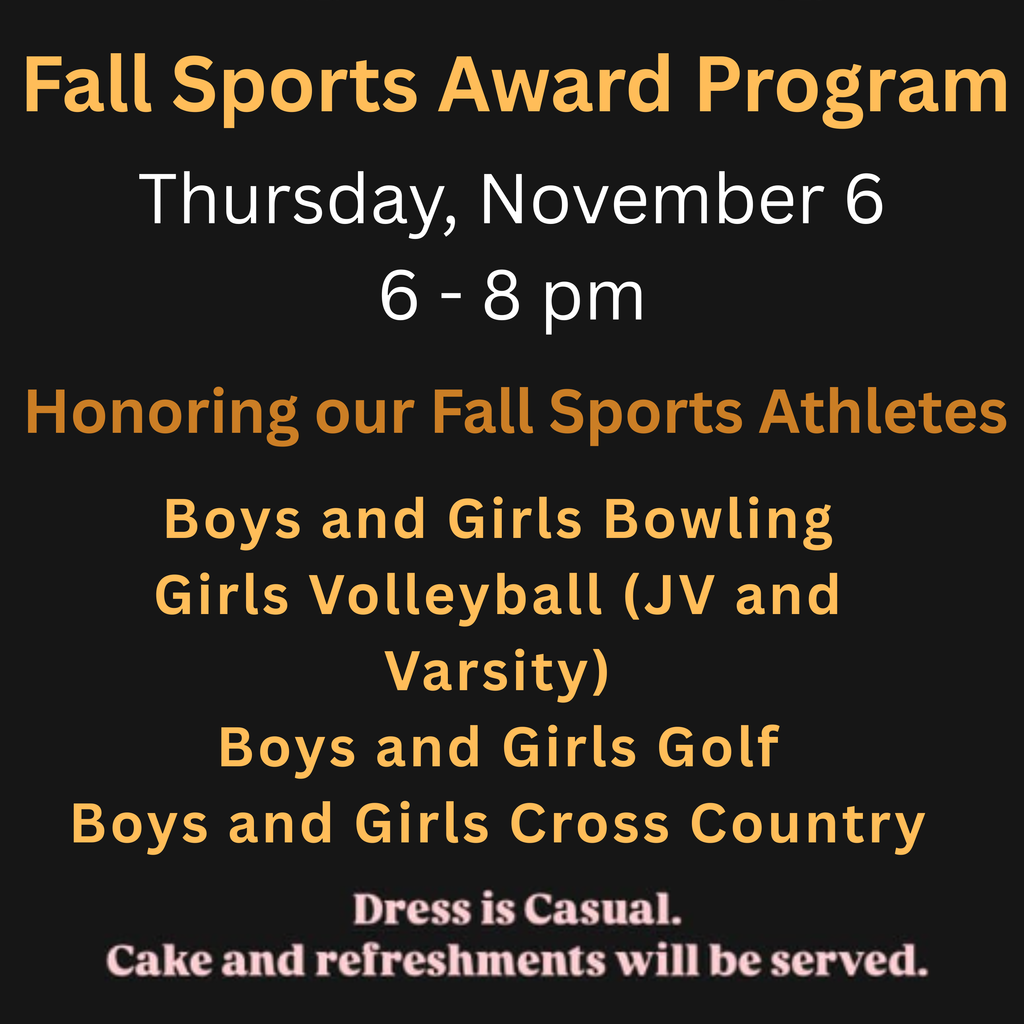 Invitation to the Fall Sports Awards event