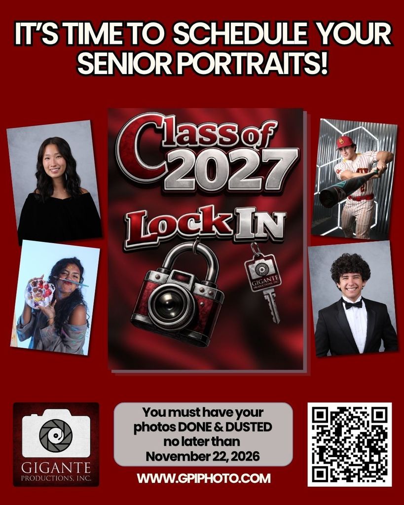 Class of 2027 Senior Portrait QR Code Flyer