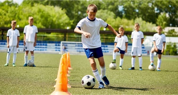 Kids playing soccer 