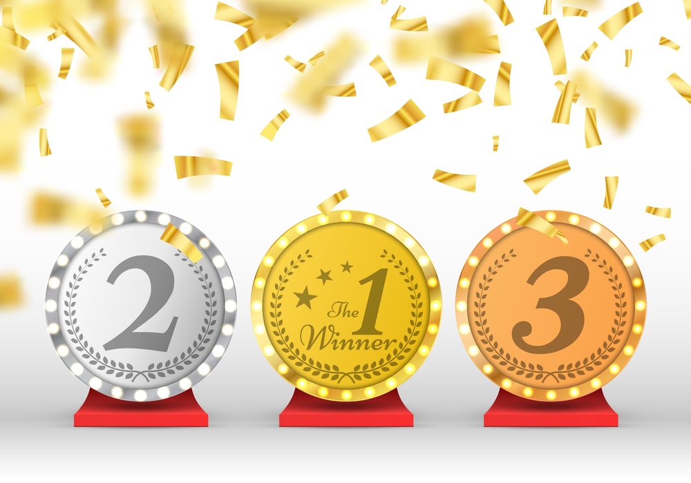 gold silver and bronze metals 