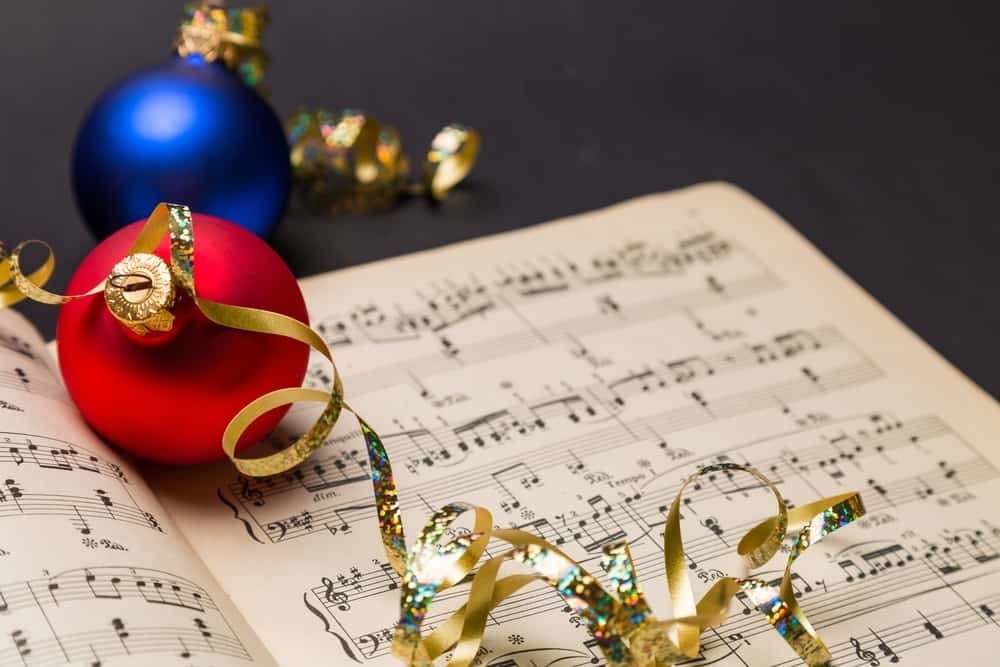 ornaments with sheet music