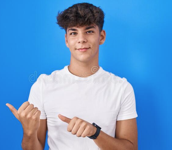 guy pointing with thuumbs