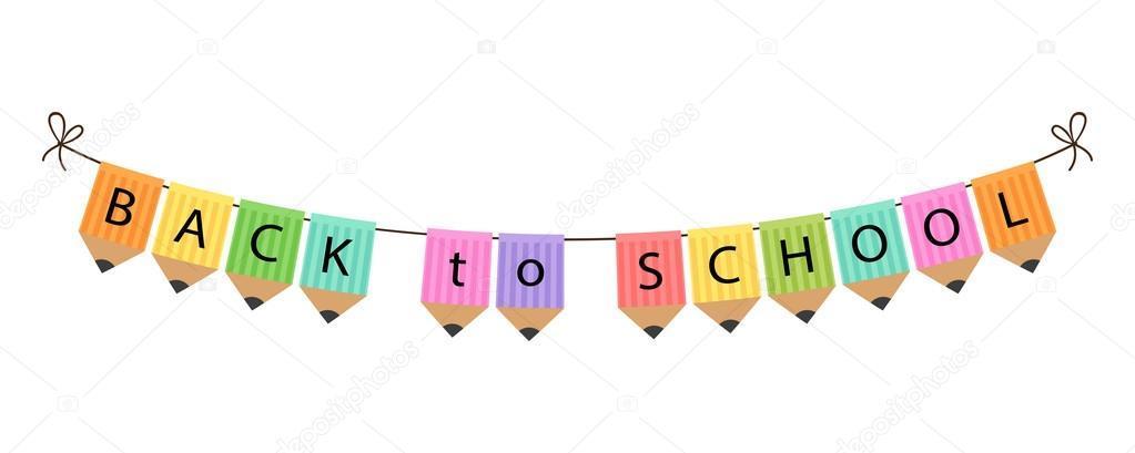 colorful banner of pencils reading BACK TO SCHOOL