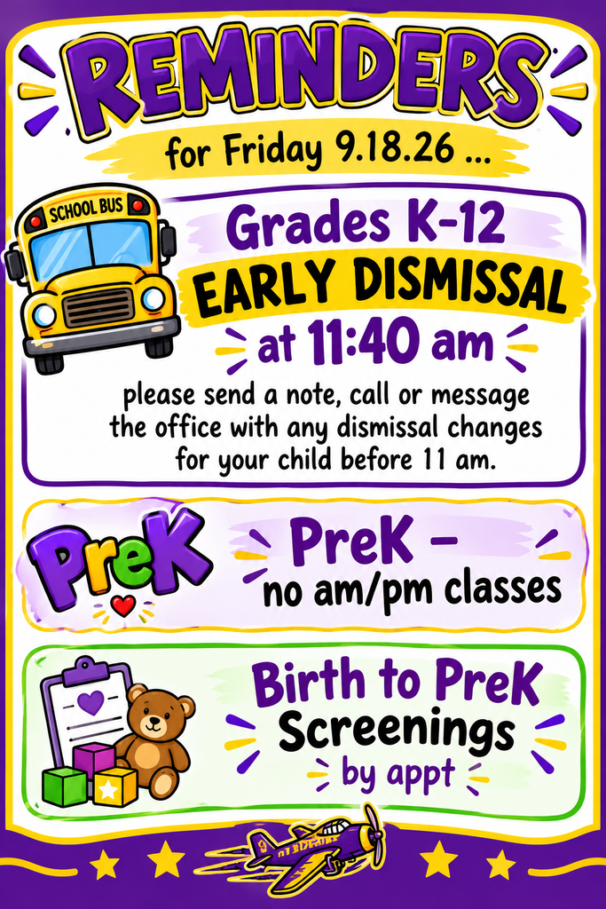 Reminders for Friday 9.18.26
