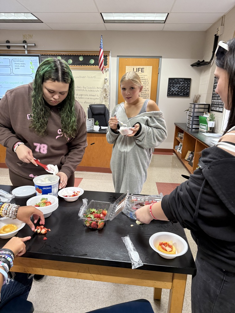 Steawberry shortcakes after with left overs!!