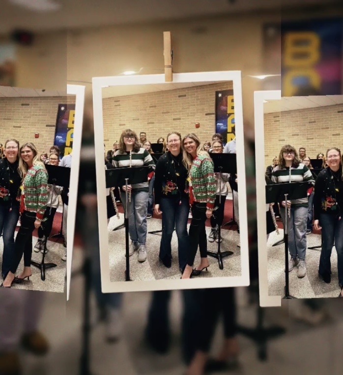 Spreading Christmas cheer one note at a time. 🎺🎄 Merry Christmas from our band! 🎷🎅
