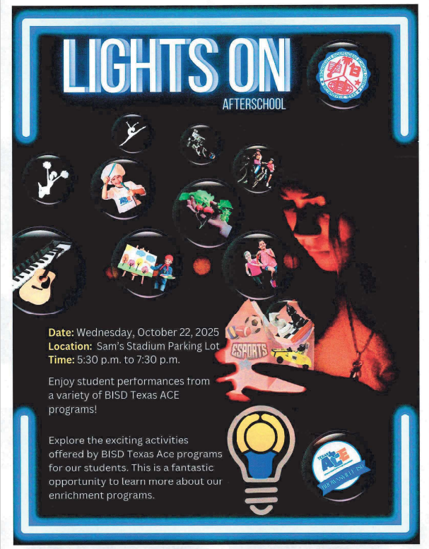 Texas ACE is hosting its annual Lights On event held at the Sam's Stadium Parking Lot this Wednesday, October 22, 2025.
