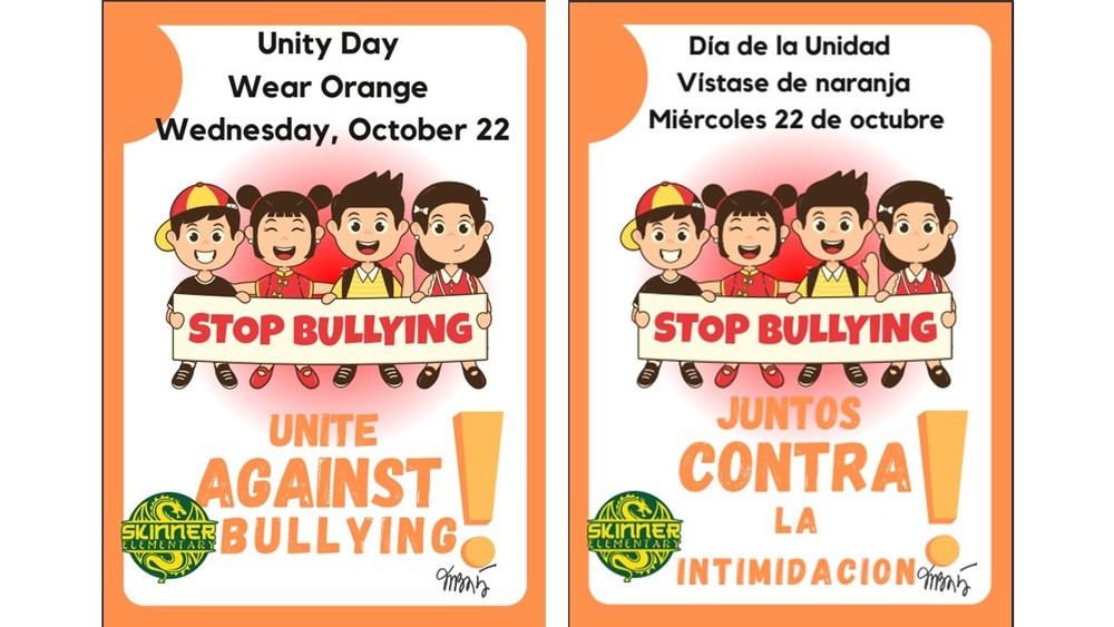 Wear Orange on Unity Day this Wednesday, October 22.