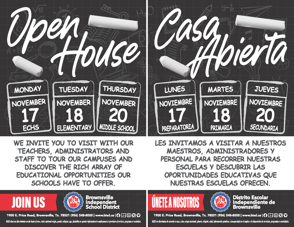 Open House for Brownsville ISD