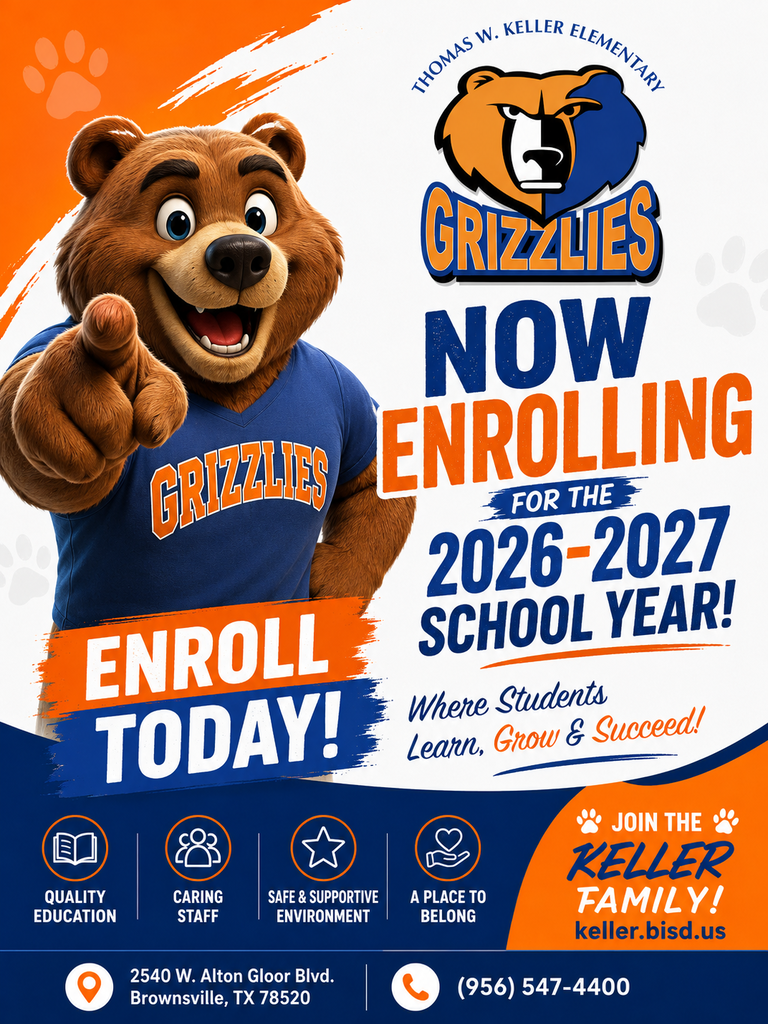 Become a Keller Grizzly! Join a school where every child is known, challenged, and celebrated.