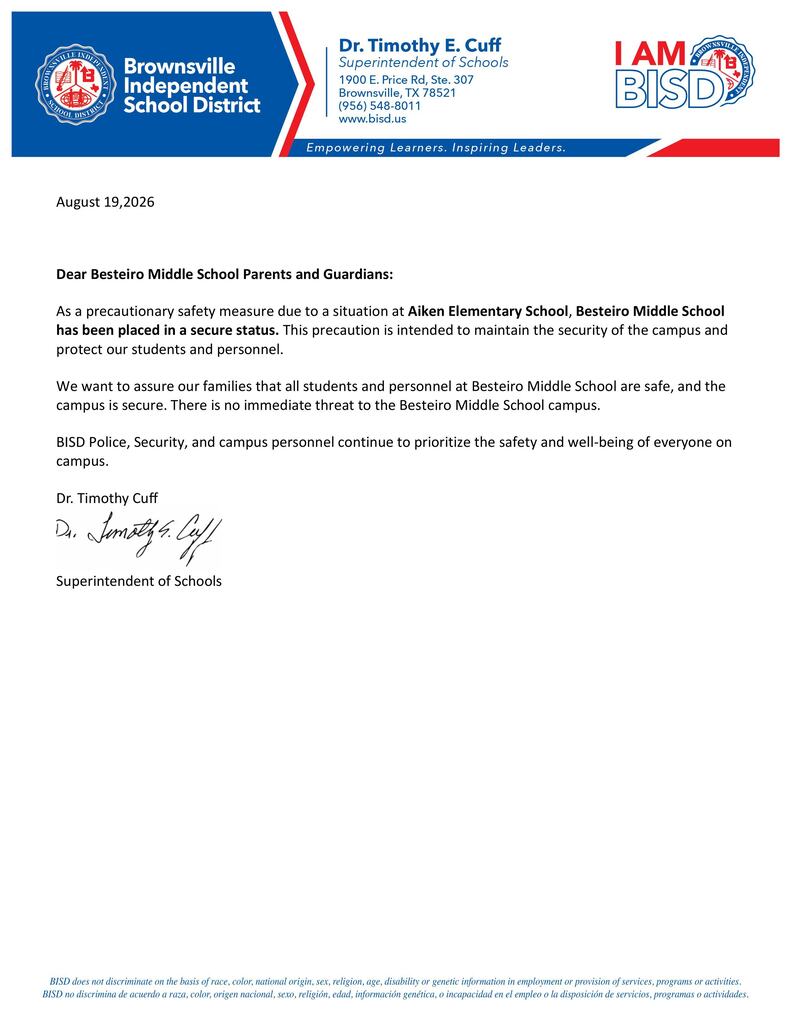 Besteiro Letter