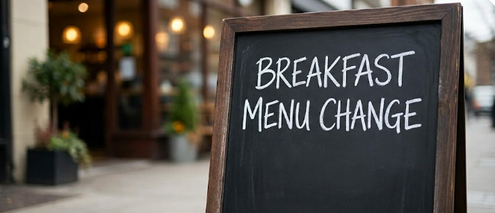 Bfast Menu Change