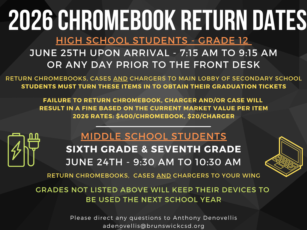 Chromebook Return Dates
