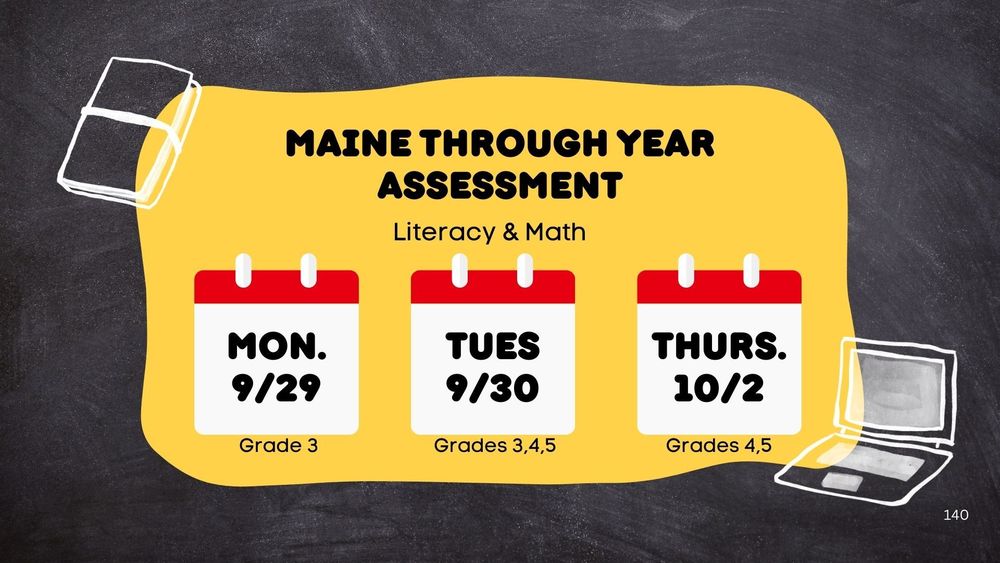 Maine Through Year Assessment Dates