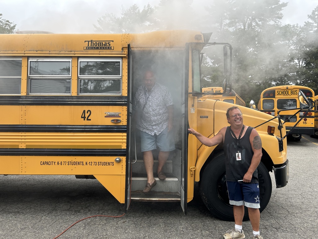 Bus Driver Getting off Smoke Filled Bus