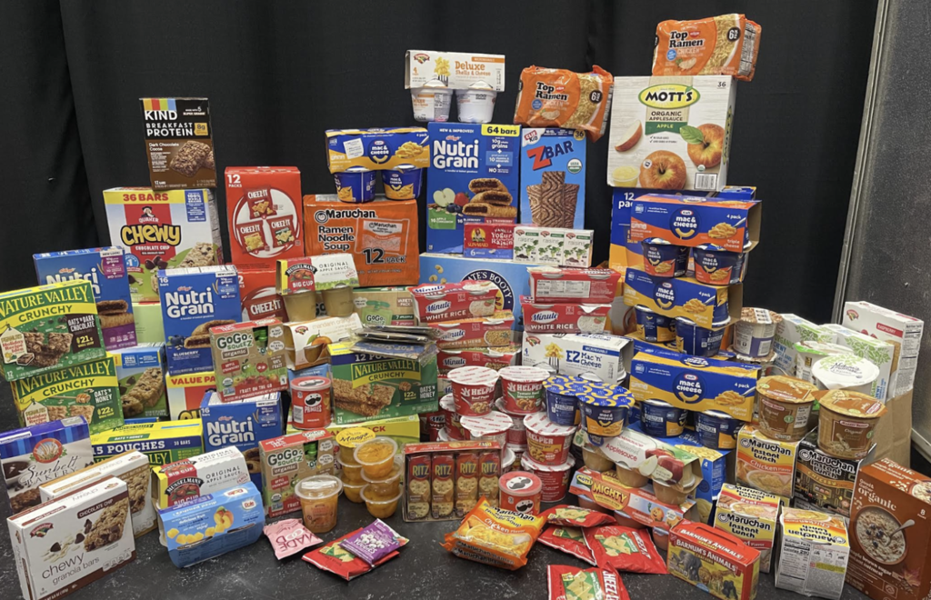 Donations of snacks received by KFS from the community.