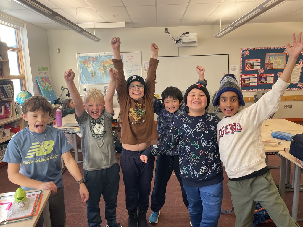 students acting excited