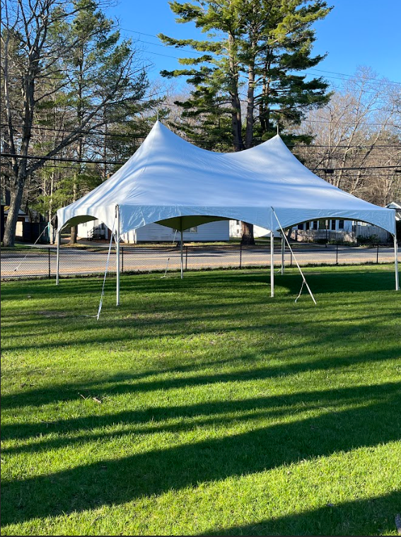 Tents set up