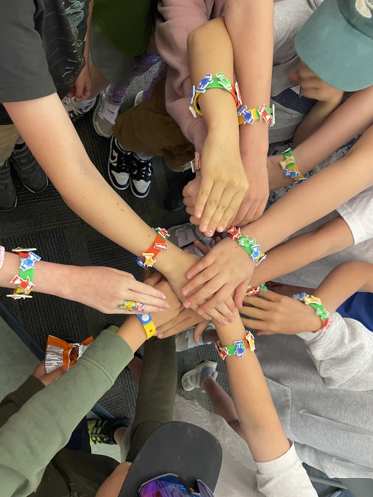 all hands in showing bracelets