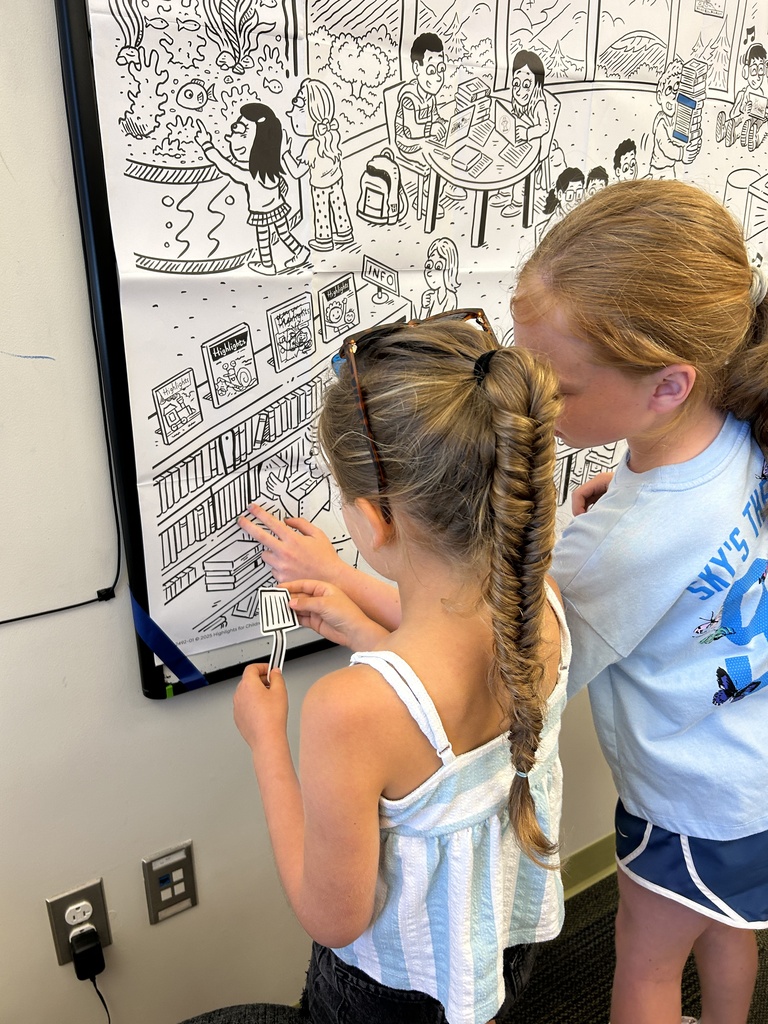 two students searching for hidden picture