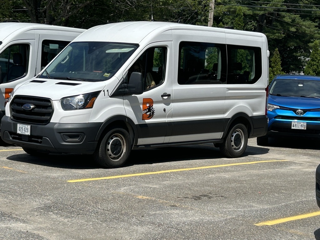 Vehicle with B on the door
