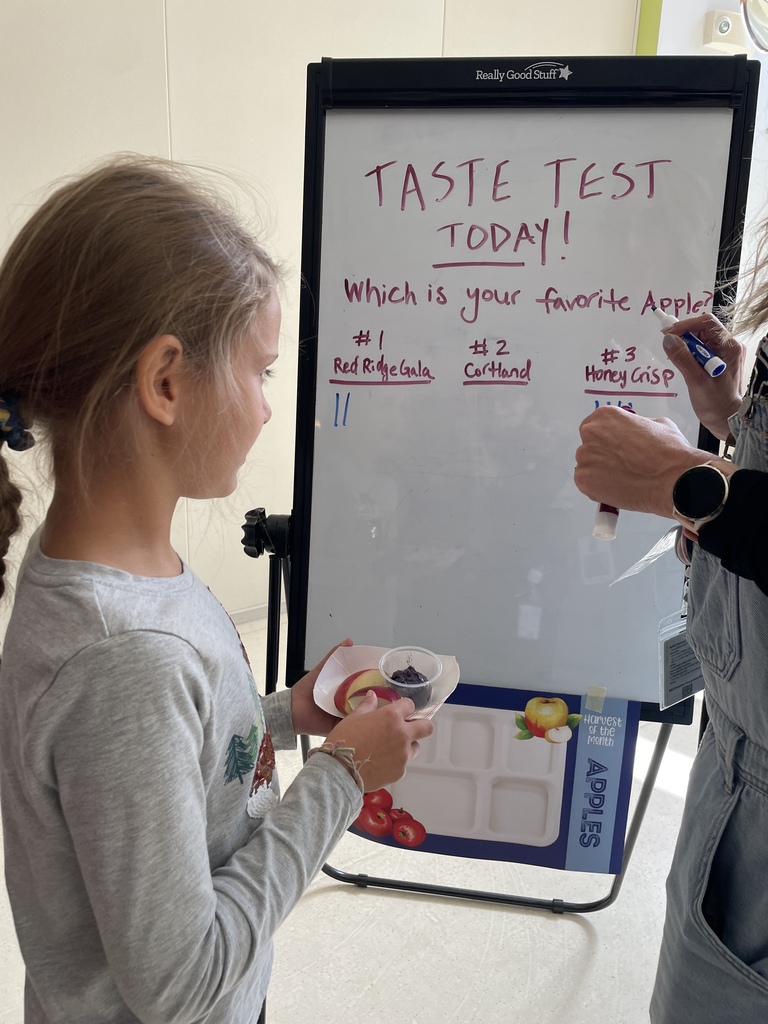 student voting for their favorite apple