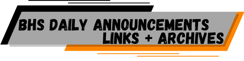 Announcements