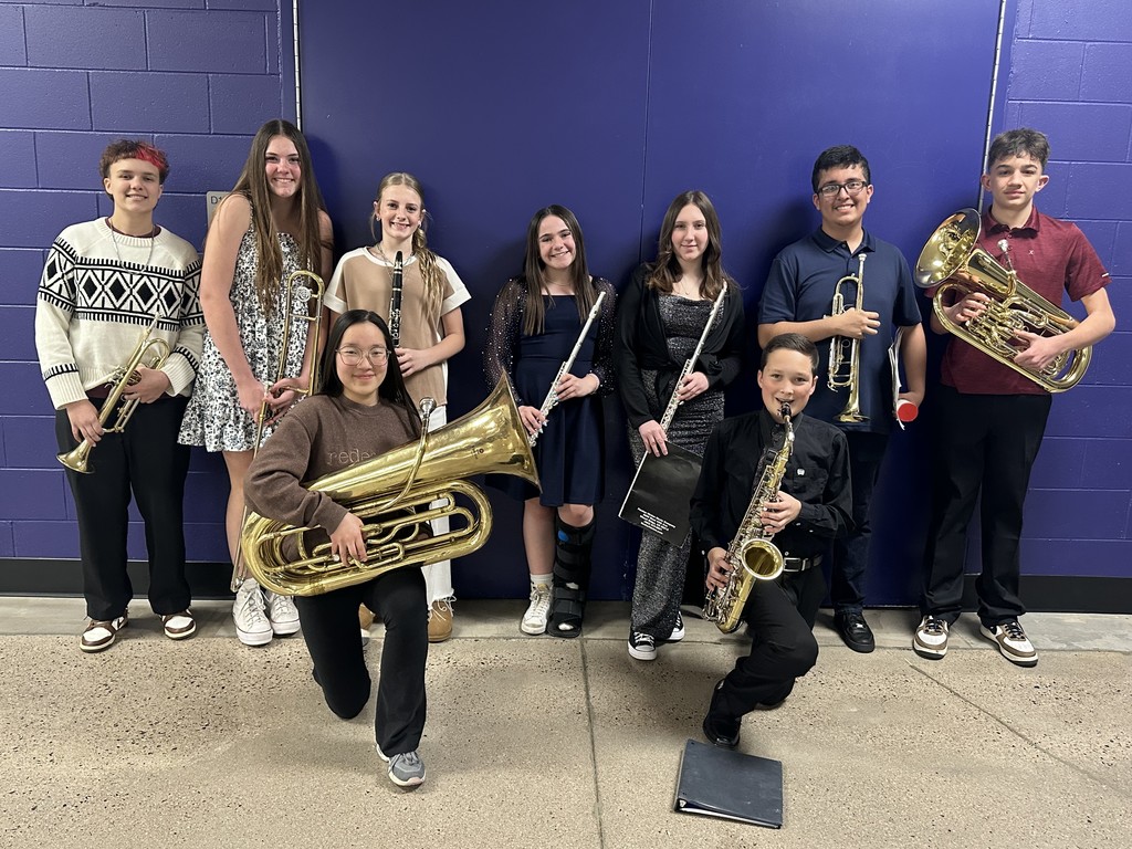 Students at the Northeastern Colorado Honor Band performance 
