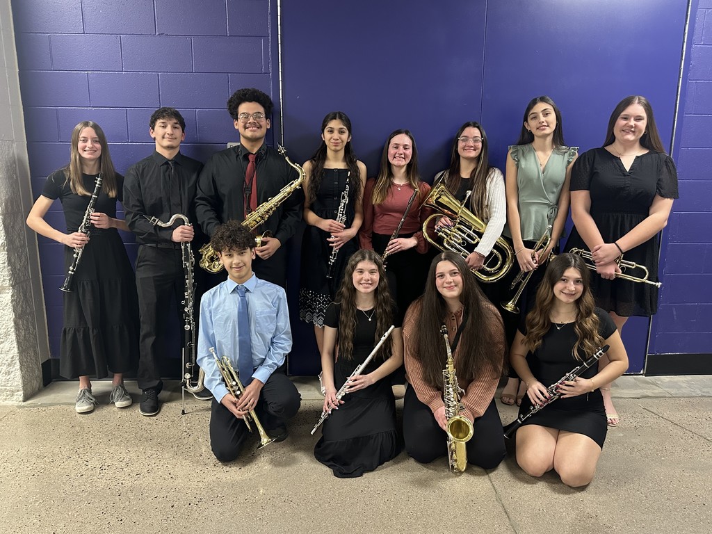 Photo of students at the Northeastern Colorado Honor Band performance
