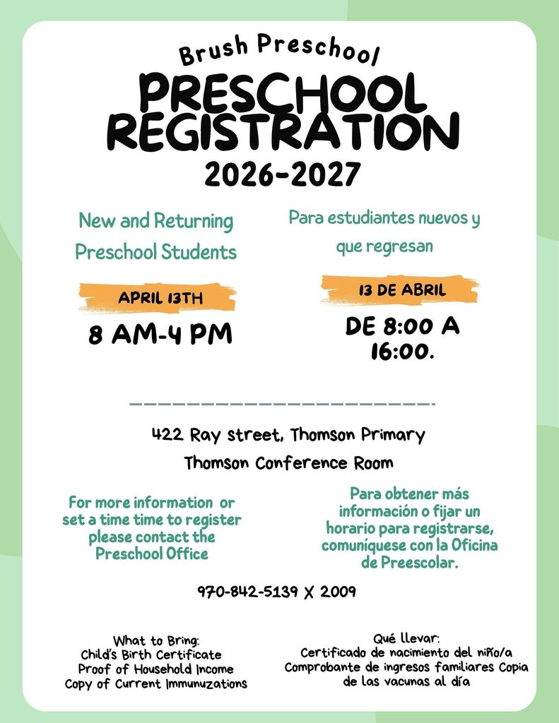 Preschool Registration Flyer