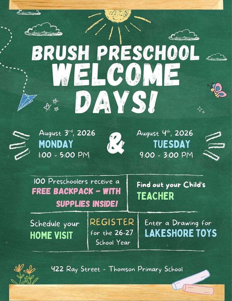 Preschool Welcome Days Flyer