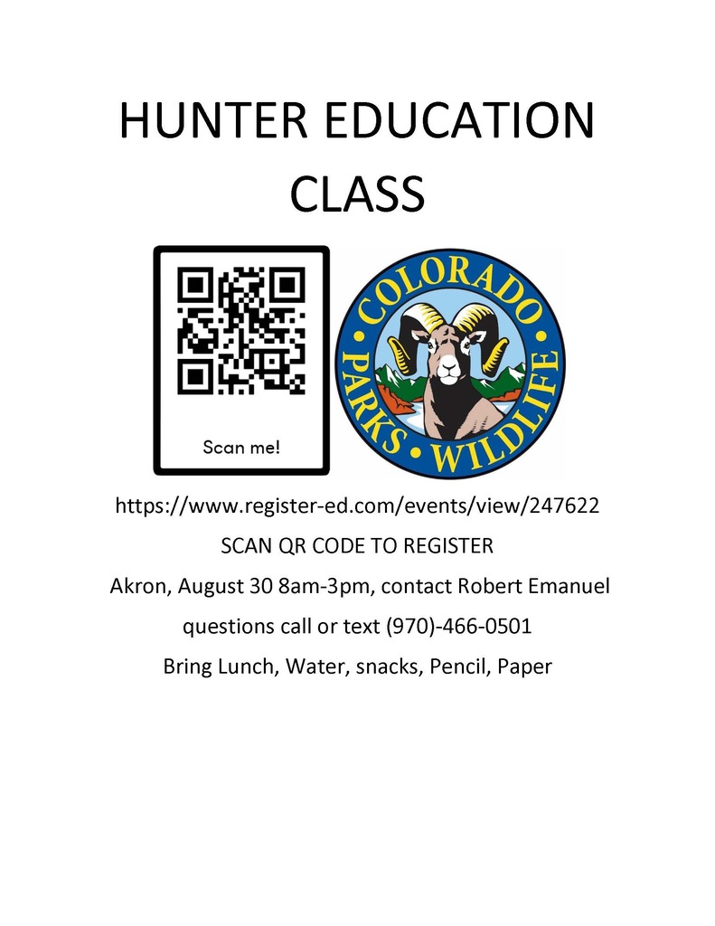 Colorado Parks and Wildlife Hunter Safety Class