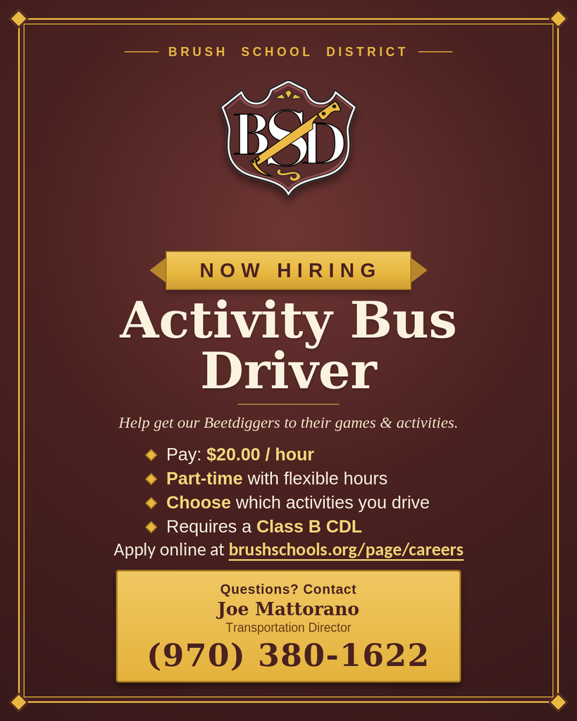 Activity Bus Driver Flyer