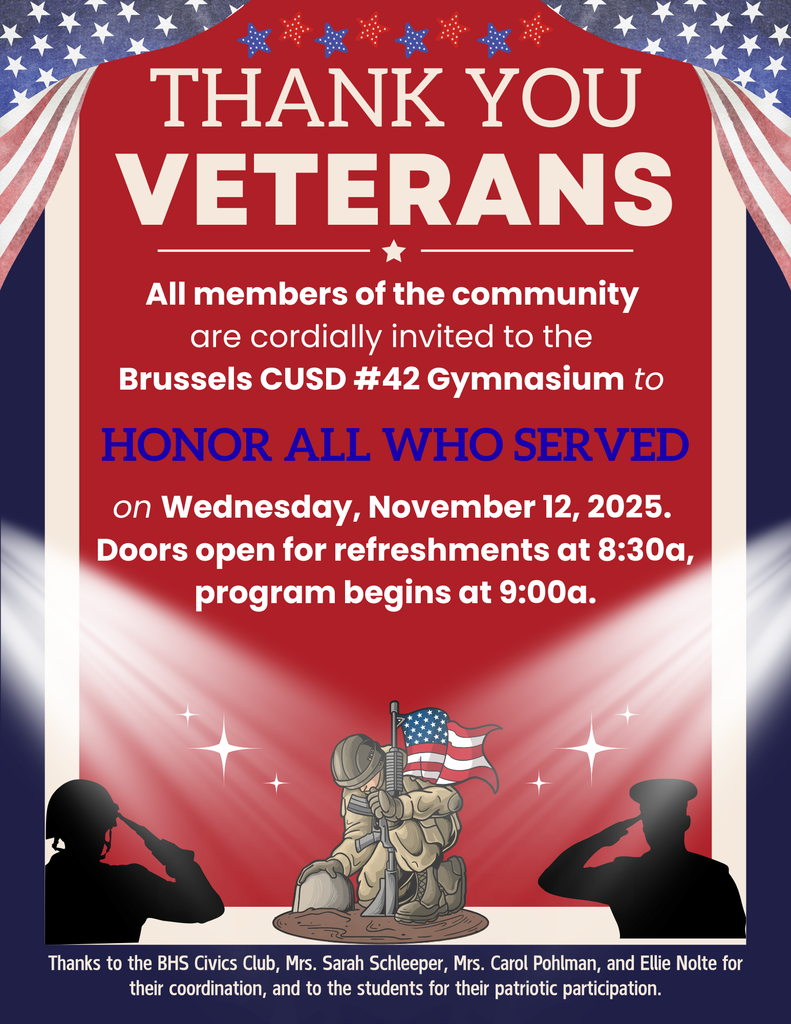 Veterans Day Program Announcement - Wednesday, November 12 