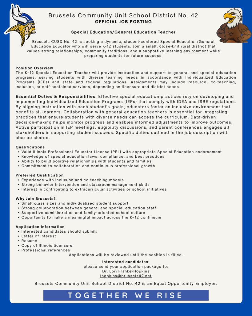 Special - General Education Job Posting 