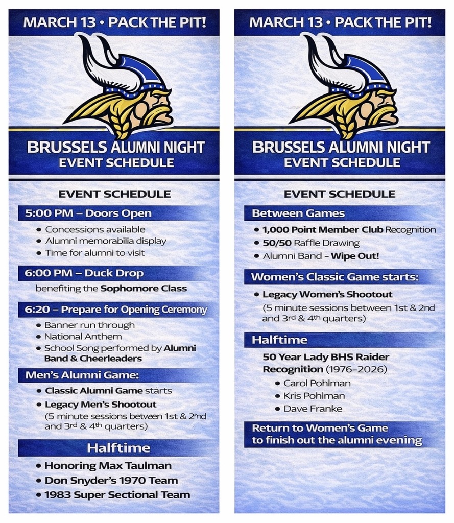 Alumni Night Event Schedule