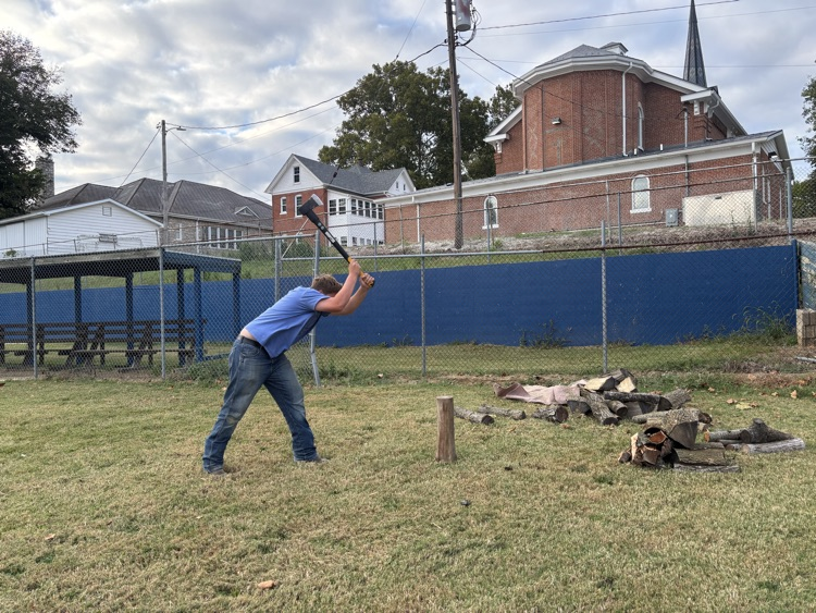 chopping wood 