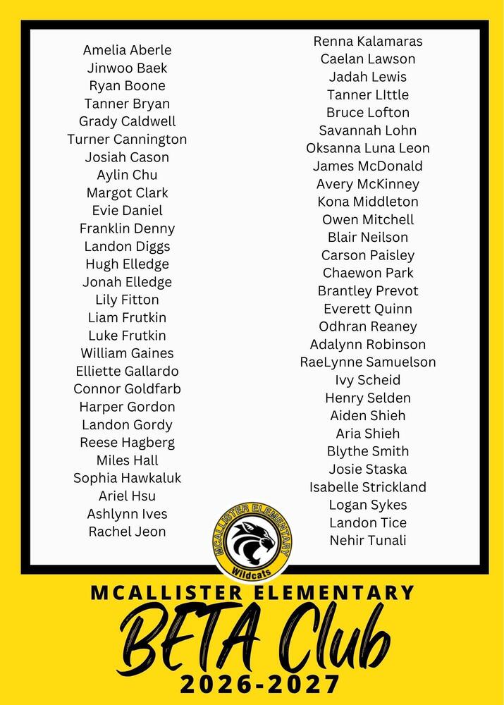 MES BETA Club 26-27