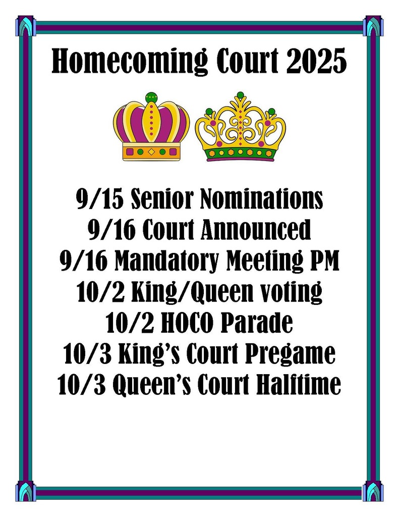 Homecoming Court 2025