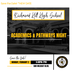 Date Change - Monday, February 2, 2026  Academic and Pathways Night