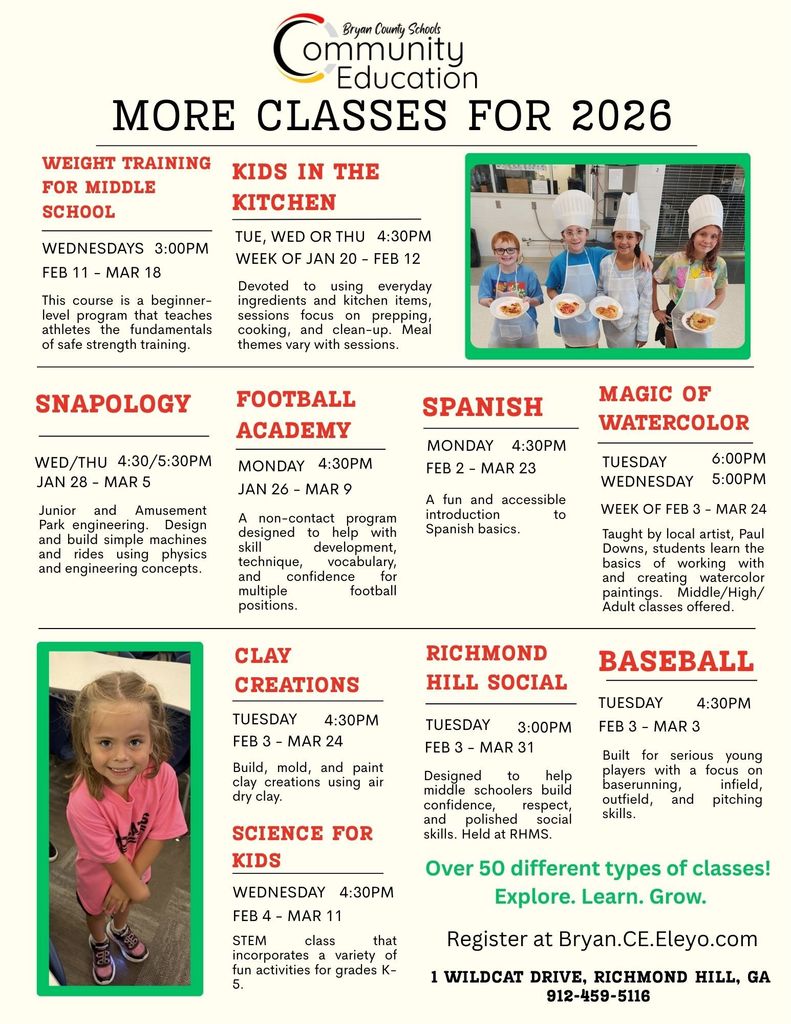 February Community Ed Classes