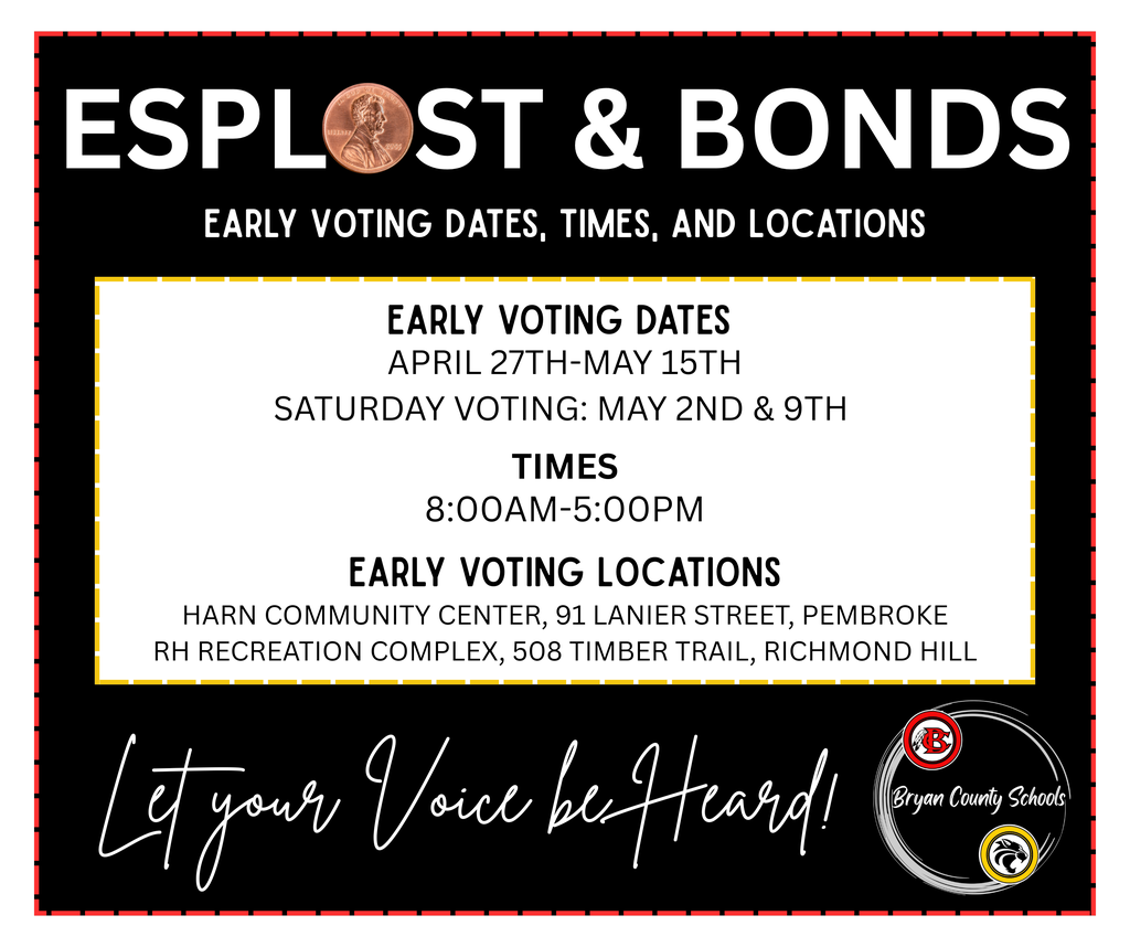 Early Voting dates, times, and locations