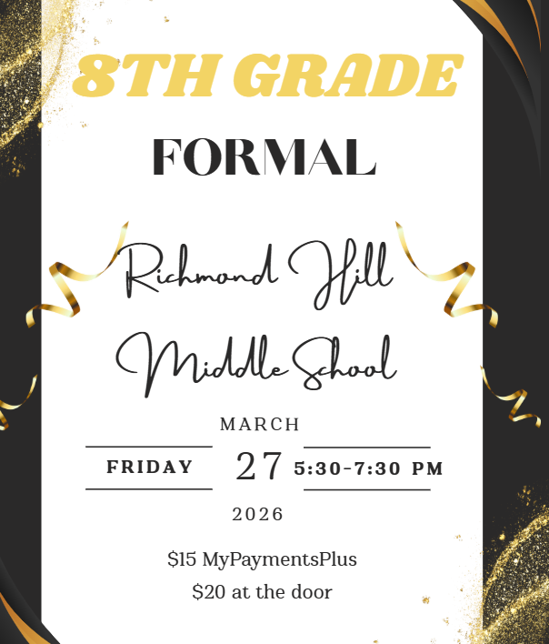 8th grade formal flyer front page