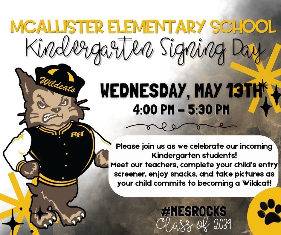 Kindergarten Signing Day