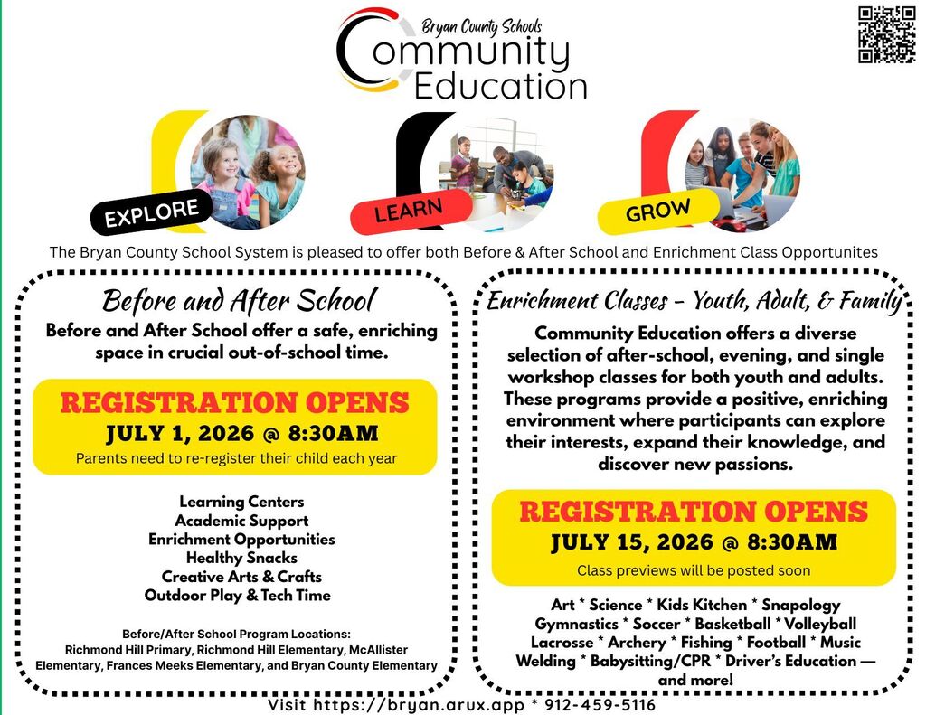 Fall Registration for Before School, After School, and Enrichment classes opens soon!