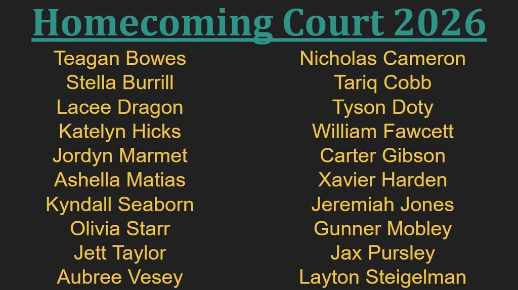 Homecoming Court 2026